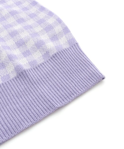 algy(アルジー)の「ギンガムサマーニットT(ニット/セーター・キッズ・ブラック/サックスブルー/ラベンダー・SMALL/MEDIUM/X-SMALL/XX-SMALL)」の15枚目の写真