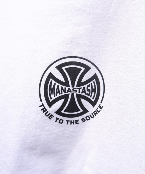 MANASTASH（マナスタッシュ）の「【直営店限定】MANASTASH/マナスタッシュ　BAR CROSS TEE バークロスティー　Tシャツ（Tシャツ/カットソー・メンズ・ホワイト/ブラック・MEDIUM/LARGE/X-LARGE）」の10枚目の写真