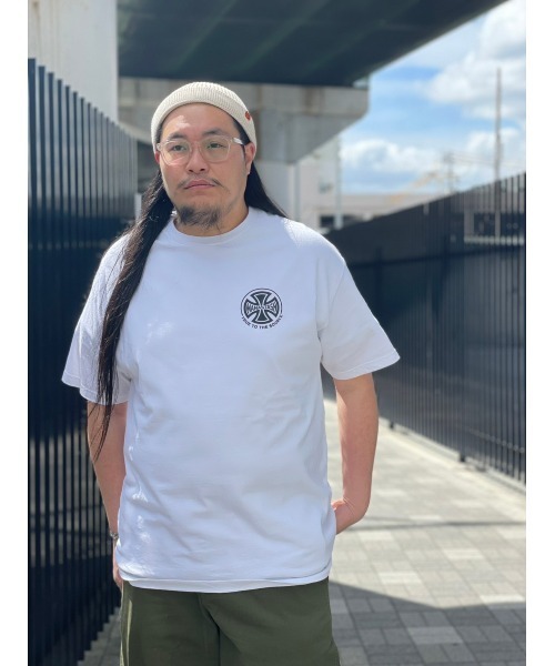 MANASTASH（マナスタッシュ）の「【直営店限定】MANASTASH/マナスタッシュ　BAR CROSS TEE バークロスティー　Tシャツ（Tシャツ/カットソー・メンズ・ホワイト/ブラック・MEDIUM/LARGE/X-LARGE）」の14枚目の写真