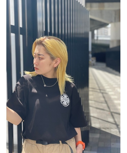 MANASTASH（マナスタッシュ）の「【直営店限定】MANASTASH/マナスタッシュ　BAR CROSS TEE バークロスティー　Tシャツ（Tシャツ/カットソー・メンズ・ホワイト/ブラック・MEDIUM/LARGE/X-LARGE）」の17枚目の写真