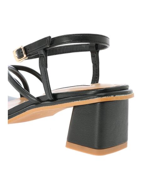 AMERICAN HOLIC（アメリカンホリック）の「スクエアトゥチューブストラップヒールサンダル（サンダル・レディース・ブラック/ベージュ/パープル/グリーン・S/M/L）」の16枚目の写真