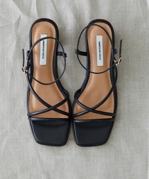 AMERICAN HOLIC | スクエアトゥチューブストラップヒールサンダル(サンダル)