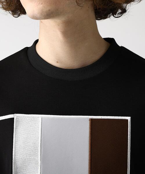 tk.TAKEO KIKUCHI（ティーケータケオキクチ）の「◆ジオメエンブロアマウントカットソー（Tシャツ/カットソー・メンズ・ブラック/オフホワイト・02/03）」の11枚目の写真