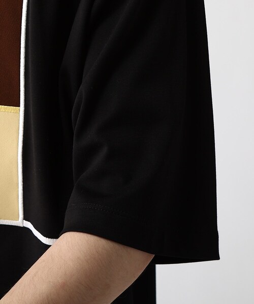 tk.TAKEO KIKUCHI（ティーケータケオキクチ）の「◆ジオメエンブロアマウントカットソー（Tシャツ/カットソー・メンズ・ブラック/オフホワイト・02/03）」の12枚目の写真