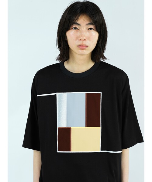 tk.TAKEO KIKUCHI（ティーケータケオキクチ）の「◆ジオメエンブロアマウントカットソー（Tシャツ/カットソー・メンズ・ブラック/オフホワイト・02/03）」の17枚目の写真