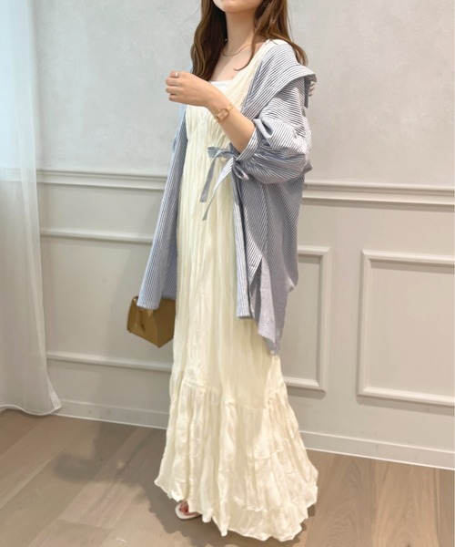 apres jour(アプレジュール)の「クリンクルキャミワンピース【ZOZOTOWN限定アイテム】(ワンピース・レディース・ブラック/アイボリー/ライトベージュ・X-LARGE/フリー)」の22枚目の写真