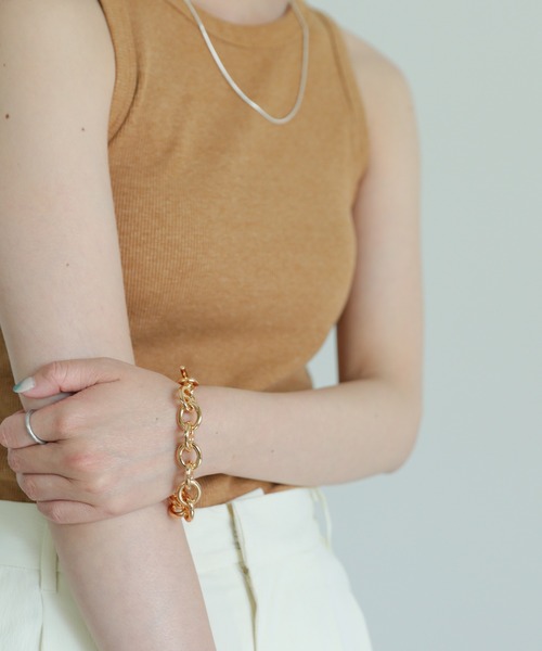 select MOCA（セレクトモカ）の「メタルチェーンブレスレット（ブレスレット・レディース・シルバー/ゴールド・FREE）」の8枚目の写真