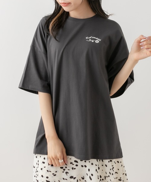 OLIVE des OLIVE（オリーブデオリーブ）の「フルーツサンドTシャツ（Tシャツ/カットソー・レディース・オフホワイト/ピンク/イエロー/スミクロ・FREE）」の6枚目の写真