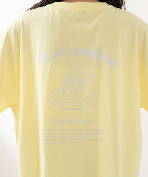 OLIVE des OLIVE（オリーブデオリーブ）の「フルーツサンドTシャツ（Tシャツ/カットソー・レディース・オフホワイト/ピンク/イエロー/スミクロ・FREE）」の20枚目の写真