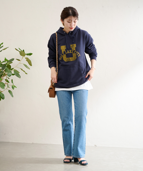 JOURNAL STANDARD(ジャーナルスタンダード)の「フェードロゴフーディー(パーカー・レディース・ブラック系その他/グレー系その他/ネイビー・FREE)」の16枚目の写真