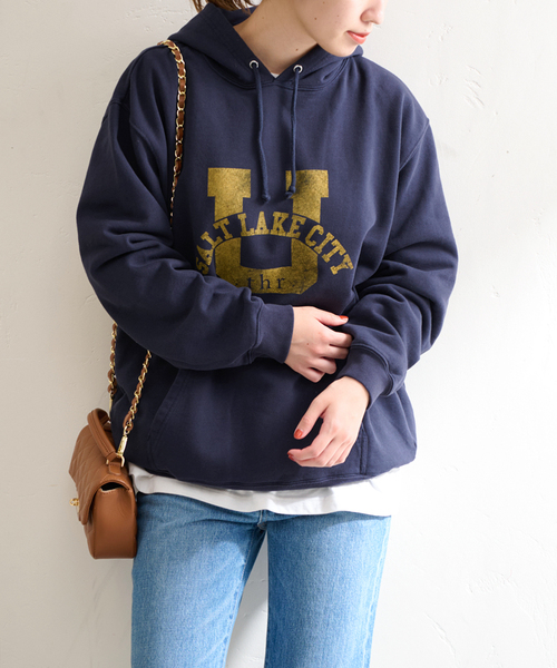 JOURNAL STANDARD(ジャーナルスタンダード)の「フェードロゴフーディー(パーカー・レディース・ブラック系その他/グレー系その他/ネイビー・FREE)」の20枚目の写真