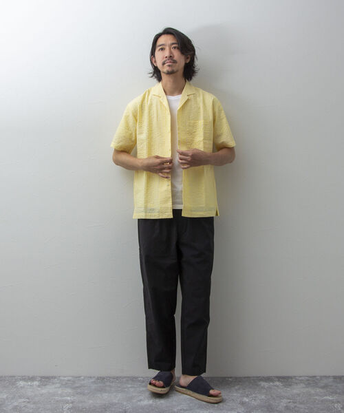 NOLLEY'S goodman(ノーリーズグッドマン)の「サッカーストライプ オープンカラーシャツ 開襟シャツ(シャツ/ブラウス・メンズ・イエロー/ブルー系その他/ネイビー/ライトブルー・L/S/M)」の13枚目の写真