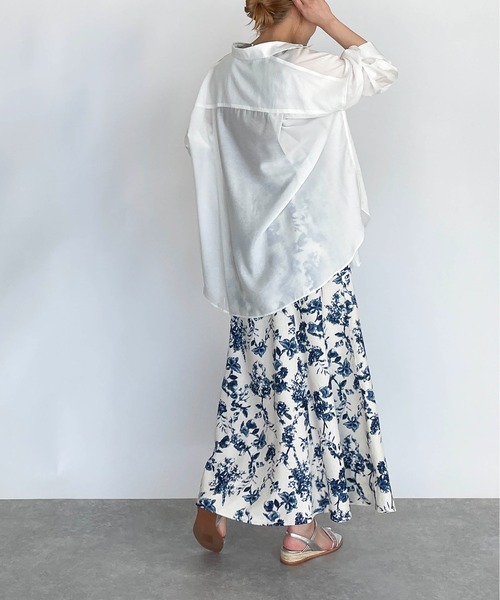 PICCIN（ピッチン）の「シースルービッグシャツ（シャツ/ブラウス・レディース・ホワイト/ネイビー/イエロー・M）」の11枚目の写真