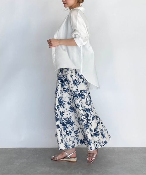 PICCIN（ピッチン）の「シースルービッグシャツ（シャツ/ブラウス・レディース・ホワイト/ネイビー/イエロー・M）」の10枚目の写真