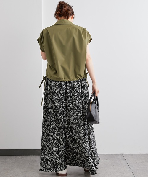 PUAL CE CIN（ピュアルセシン）の「【Du noir】タイプライターベスト風ブラウス（ベスト・レディース・ホワイト/ブラック/カーキ・FREE）」の9枚目の写真