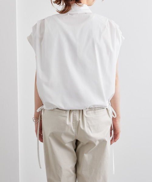 PUAL CE CIN（ピュアルセシン）の「【Du noir】タイプライターベスト風ブラウス（ベスト・レディース・ホワイト/ブラック/カーキ・FREE）」の20枚目の写真