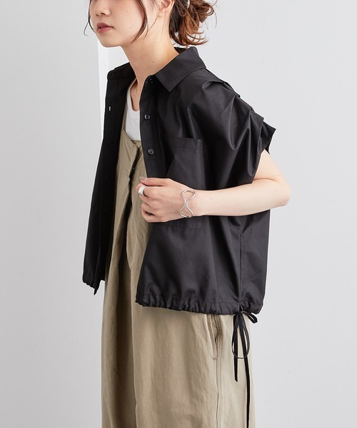 PUAL CE CIN（ピュアルセシン）の「【Du noir】タイプライターベスト風ブラウス（ベスト・レディース・ホワイト/ブラック/カーキ・FREE）」の14枚目の写真