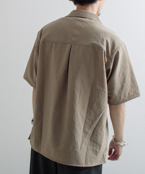 GLOSTER(グロスター)の「【GLOSTER/グロスター】新色追加! EVALET QUICK DRY オープンカラーシャツ(シャツ/ブラウス・メンズ・ホワイト/チャコールグレー/ネイビー/ベージュ・S/M/L)」の11枚目の写真