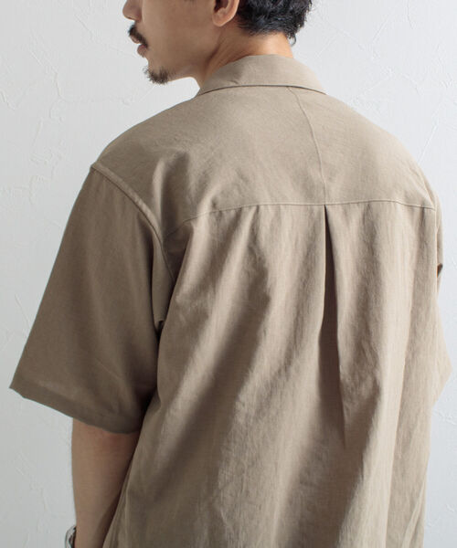 GLOSTER(グロスター)の「【GLOSTER/グロスター】新色追加! EVALET QUICK DRY オープンカラーシャツ(シャツ/ブラウス・メンズ・ホワイト/チャコールグレー/ネイビー/ベージュ・S/M/L)」の12枚目の写真