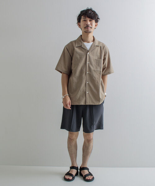 GLOSTER(グロスター)の「【GLOSTER/グロスター】新色追加! EVALET QUICK DRY オープンカラーシャツ(シャツ/ブラウス・メンズ・ホワイト/チャコールグレー/ネイビー/ベージュ・S/M/L)」の13枚目の写真