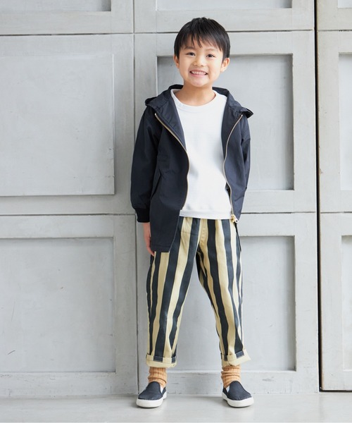 MAKE YOUR DAY（メイクユアデイ）の「ロング丈ナイロンフーディー■80～140cm（ナイロンジャケット・キッズ・ブラウン/ブラック/カーキ・110/100/140/120/130/80/90）」の5枚目の写真