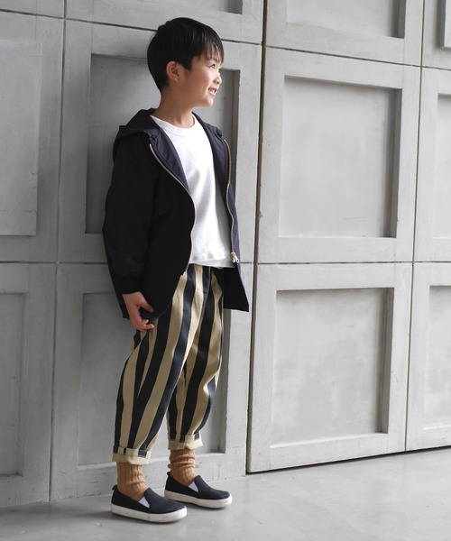 MAKE YOUR DAY（メイクユアデイ）の「ロング丈ナイロンフーディー■80～140cm（ナイロンジャケット・キッズ・ブラウン/ブラック/カーキ・110/100/140/120/130/80/90）」の8枚目の写真