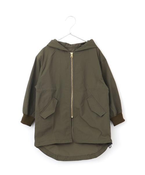 MAKE YOUR DAY（メイクユアデイ）の「ロング丈ナイロンフーディー■80～140cm（ナイロンジャケット・キッズ・ブラウン/ブラック/カーキ・110/100/140/120/130/80/90）」の22枚目の写真