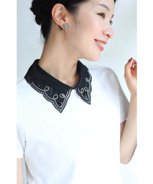 cawaii（カワイイ）の「（黒）ビジューで描くエレガント模様煌めく付け襟（付け襟・レディース・ブラック・FREE）」の15枚目の写真