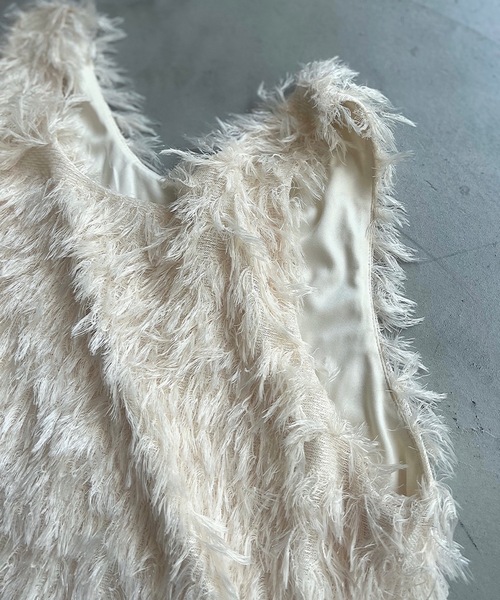 VACANCY（ヴァカンシー）の「カットフリンジトップス（その他トップス・レディース・ブラック/アイボリー・FREE）」の6枚目の写真