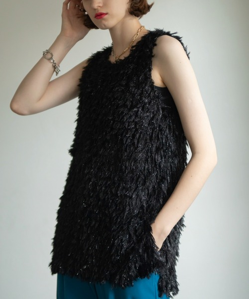 VACANCY（ヴァカンシー）の「カットフリンジトップス（その他トップス・レディース・ブラック/アイボリー・FREE）」の17枚目の写真