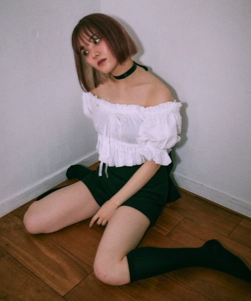 FickleBebe(フィクルベベ)の「バックリボンショートパンツ(その他パンツ・レディース・ホワイト/ブラック・1/0)」の9枚目の写真