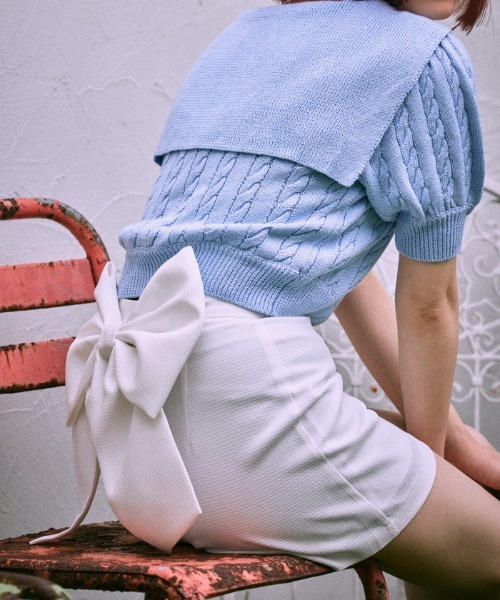 FickleBebe(フィクルベベ)の「バックリボンショートパンツ(その他パンツ・レディース・ホワイト/ブラック・1/0)」の12枚目の写真