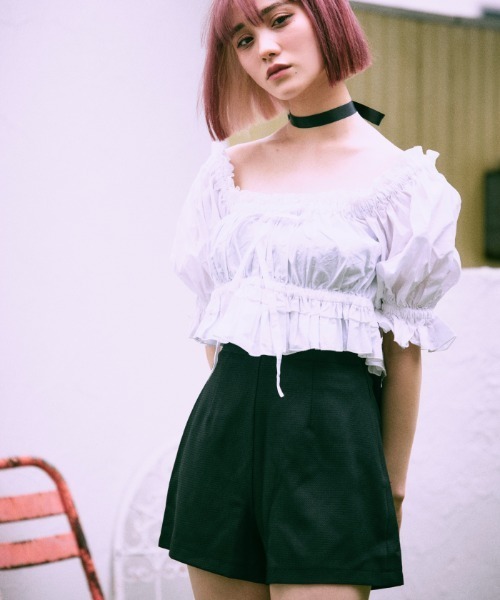 FickleBebe(フィクルベベ)の「バックリボンショートパンツ(その他パンツ・レディース・ホワイト/ブラック・1/0)」の13枚目の写真