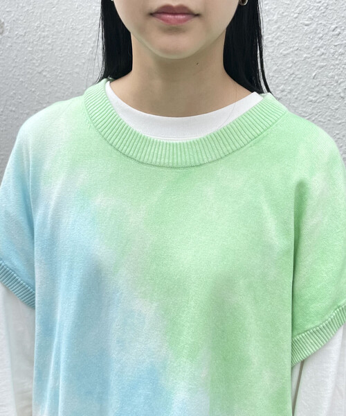 Purple&Yellow(パープルアンドイエロー)の「タイダイ ワイドベスト(ベスト・メンズ・ライトグリーン/ライトピンク・M/L/S)」の10枚目の写真