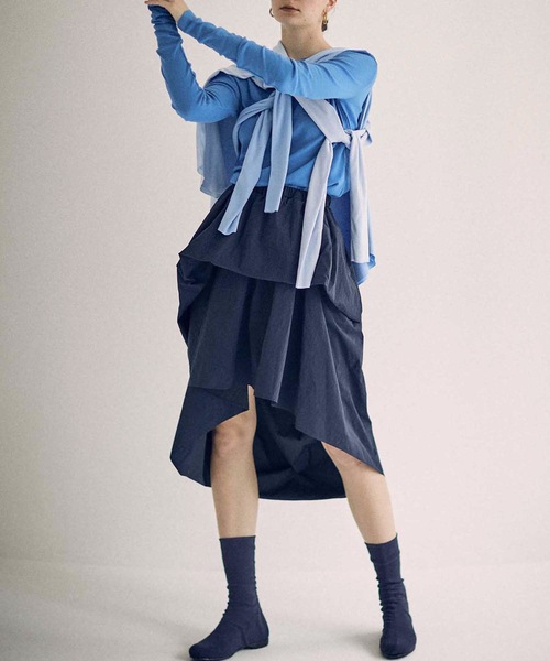 SEA（シー）の「フライス カラーパレット L/S トップ（Tシャツ/カットソー・レディース・コバルトブルー/サックスブルー/インディゴブルー・ONE SIZE）」の10枚目の写真