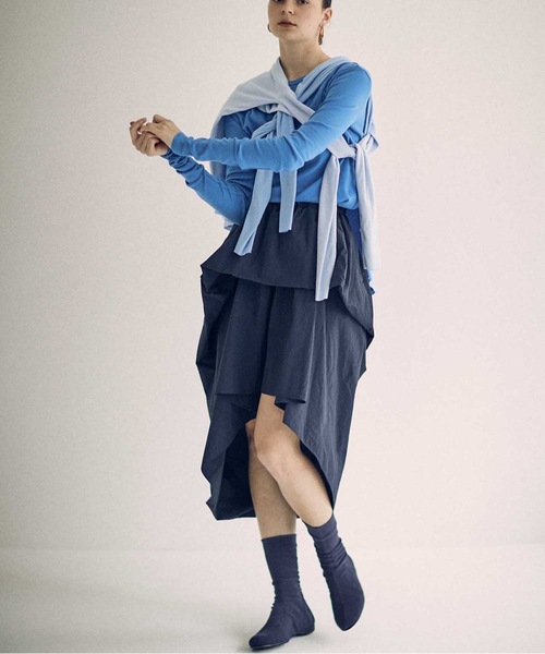 SEA（シー）の「フライス カラーパレット L/S トップ（Tシャツ/カットソー・レディース・コバルトブルー/サックスブルー/インディゴブルー・ONE SIZE）」の11枚目の写真