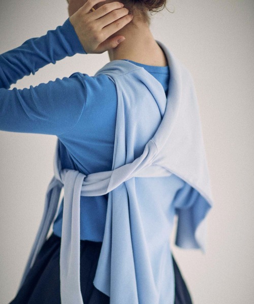 SEA（シー）の「フライス カラーパレット L/S トップ（Tシャツ/カットソー・レディース・コバルトブルー/サックスブルー/インディゴブルー・ONE SIZE）」の14枚目の写真