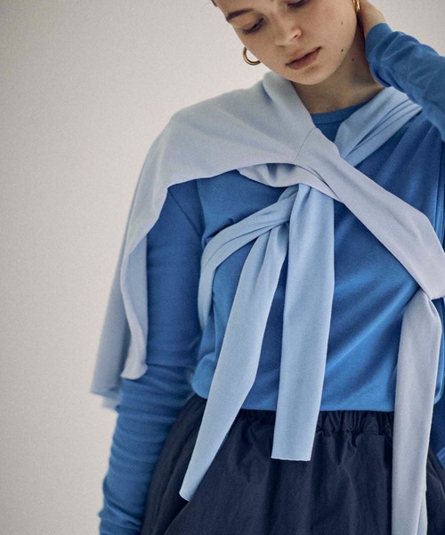 SEA（シー）の「フライス カラーパレット L/S トップ（Tシャツ/カットソー・レディース・コバルトブルー/サックスブルー/インディゴブルー・ONE SIZE）」の15枚目の写真