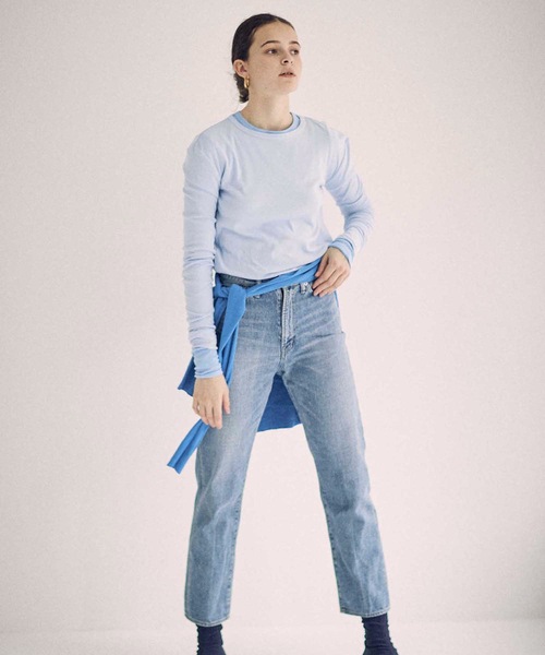 SEA（シー）の「フライス カラーパレット L/S トップ（Tシャツ/カットソー・レディース・コバルトブルー/サックスブルー/インディゴブルー・ONE SIZE）」の17枚目の写真