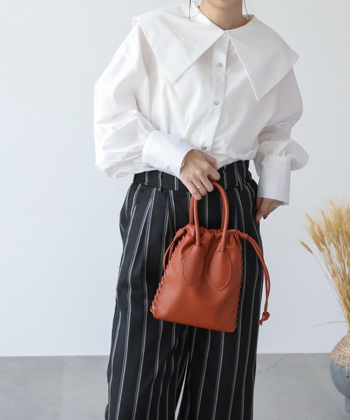 frames RAY CASSIN（フレームスレイカズン）の「販売停止中※※WEB限定 合皮2WAYミニBAG（ハンドバッグ・レディース・ブラック/イエロー/ブルー/アイボリー/グレイッシュベージュ/テラコッタ・FREE）」の7枚目の写真