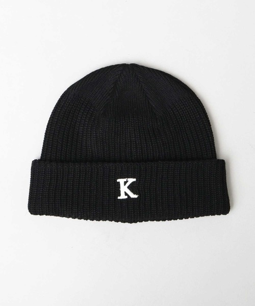 A.M.S.(エーエムエス)の「3D イニシャルロゴ刺繍 ニット帽(ニットキャップ/ビーニー・メンズ・ブラック/グレー/ベージュ/ブラウン・FREE)」の9枚目の写真
