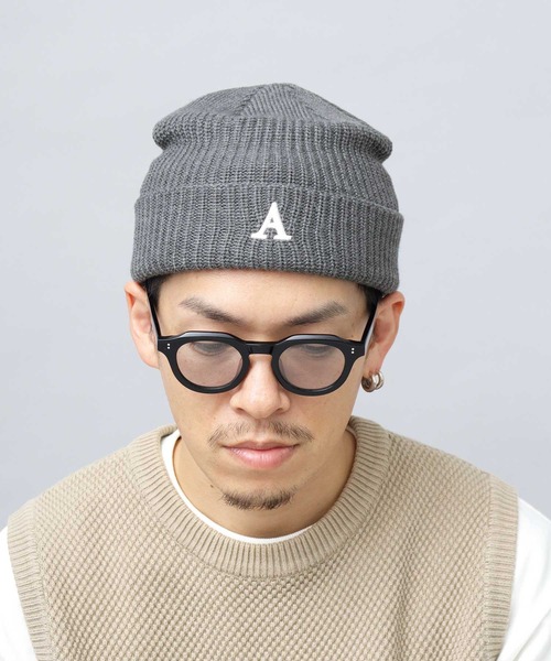 A.M.S.(エーエムエス)の「3D イニシャルロゴ刺繍 ニット帽(ニットキャップ/ビーニー・メンズ・ブラック/グレー/ベージュ/ブラウン・FREE)」の14枚目の写真