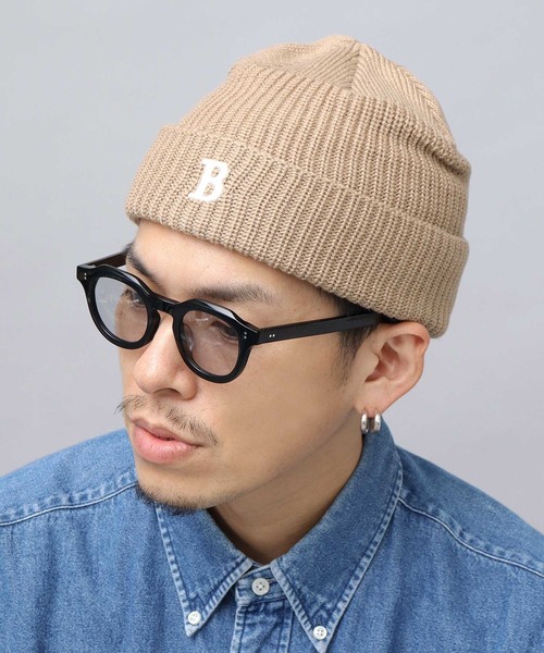 A.M.S.(エーエムエス)の「3D イニシャルロゴ刺繍 ニット帽(ニットキャップ/ビーニー・メンズ・ブラック/グレー/ベージュ/ブラウン・FREE)」の8枚目の写真