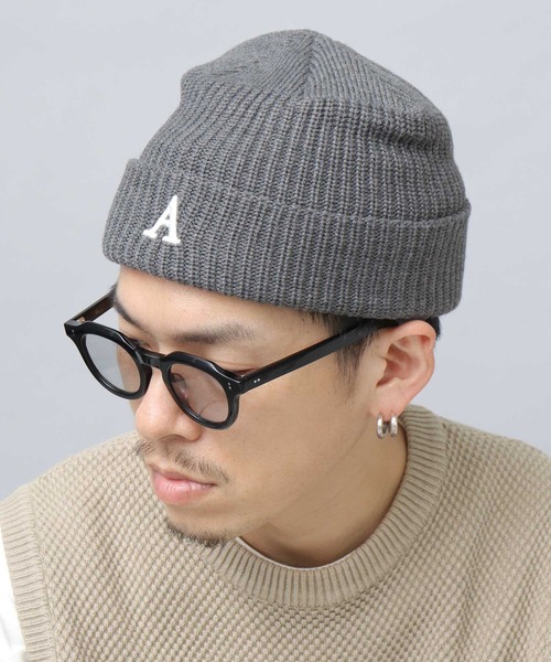 A.M.S.(エーエムエス)の「3D イニシャルロゴ刺繍 ニット帽(ニットキャップ/ビーニー・メンズ・ブラック/グレー/ベージュ/ブラウン・FREE)」の18枚目の写真