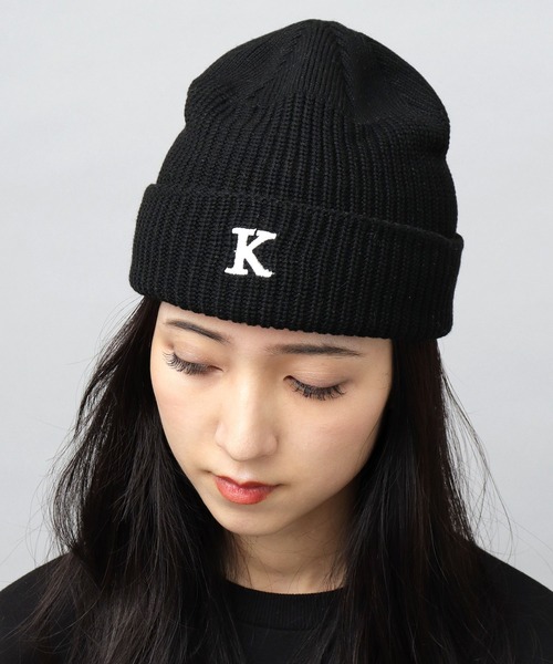 A.M.S.(エーエムエス)の「3D イニシャルロゴ刺繍 ニット帽(ニットキャップ/ビーニー・メンズ・ブラック/グレー/ベージュ/ブラウン・FREE)」の17枚目の写真