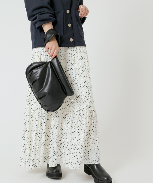 LE VERNIS（ル・ベルニ）の「【LE VERNIS/ル・ベルニ】 ジグリー Pu mini Bag（クラッチバッグ・レディース・ブラック/ベージュ・FREE）」の5枚目の写真