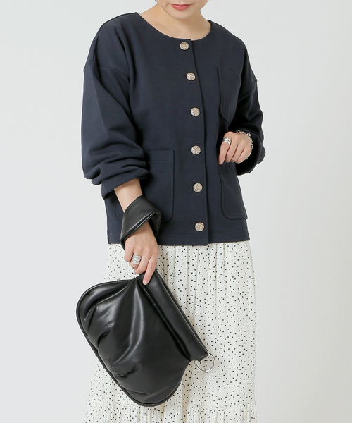 LE VERNIS（ル・ベルニ）の「【LE VERNIS/ル・ベルニ】 ジグリー Pu mini Bag（クラッチバッグ・レディース・ブラック/ベージュ・FREE）」の6枚目の写真