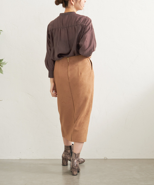 B.C STOCK（ベーセーストック）の「シアシャツ（シャツ/ブラウス・レディース・グリーン/サックスブルー/ブラウン/チャコールグレー・FREE）」の16枚目の写真