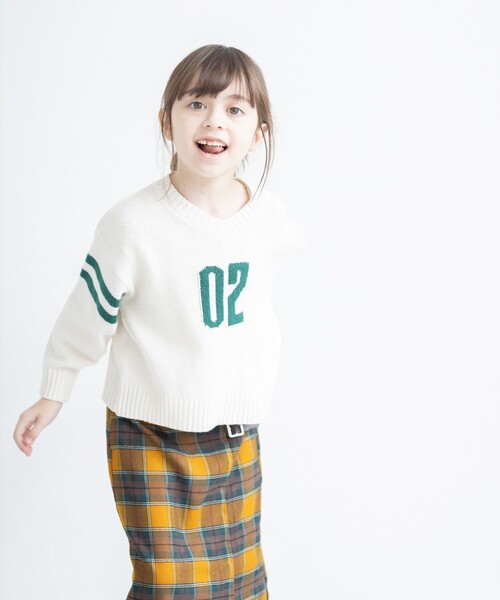 THE SHOP TK （ザ ショップ ティーケー ）の「【110-150/洗濯機で洗える】Vネックニット（ニット/セーター・キッズ・ネイビー/アイボリー・11/12/15 /13/14）」の7枚目の写真