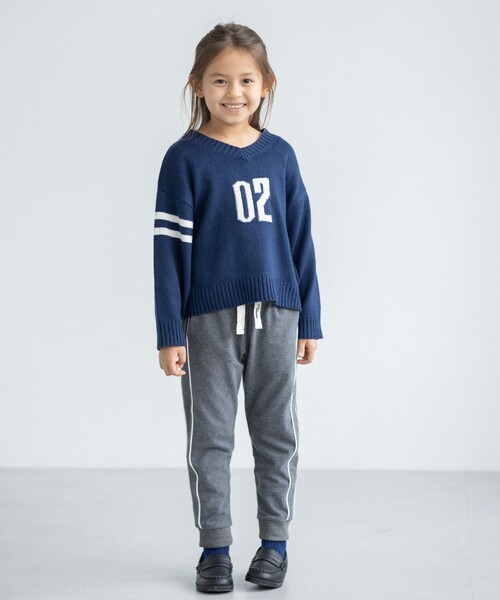 THE SHOP TK （ザ ショップ ティーケー ）の「【110-150/洗濯機で洗える】Vネックニット（ニット/セーター・キッズ・ネイビー/アイボリー・11/12/15 /13/14）」の5枚目の写真